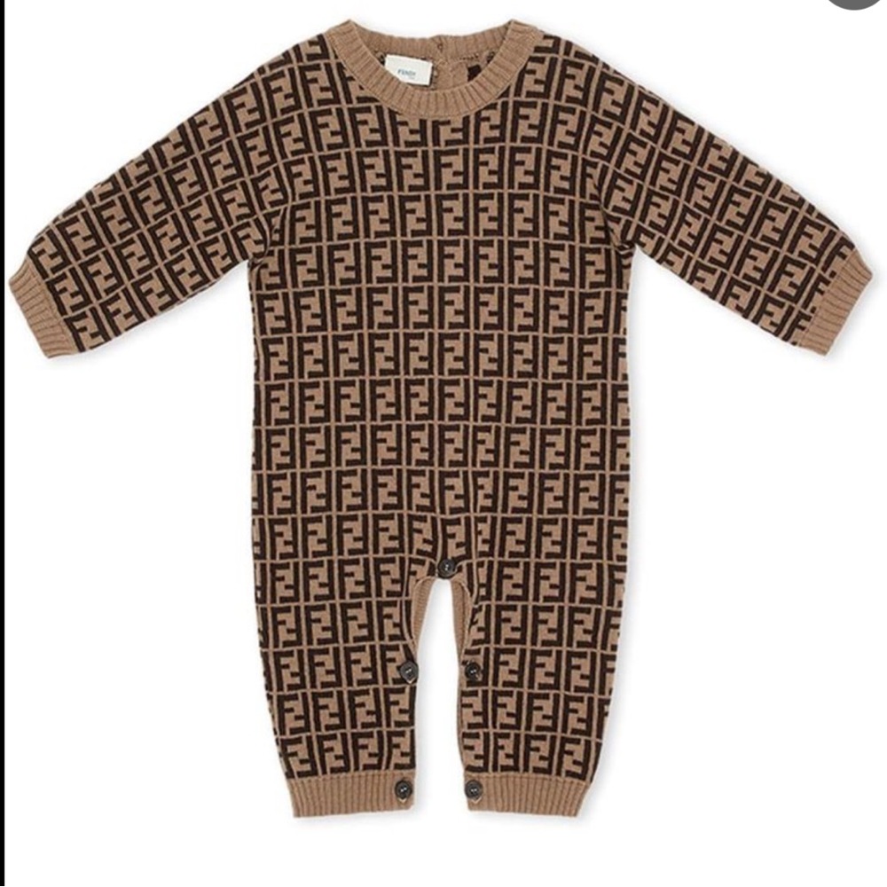 Fendi knit jumpsuit with hat